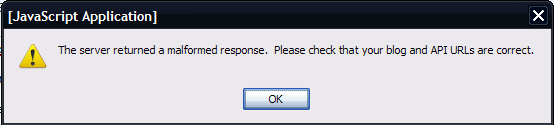 Scribefire error solved: Server returned malformed response.