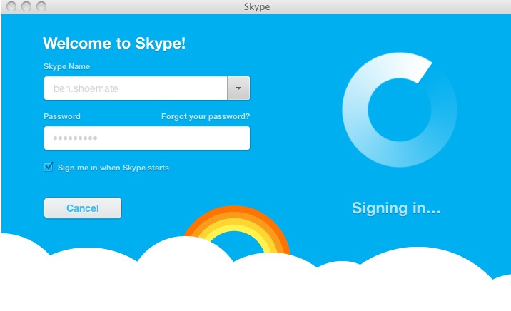 Skype is offline – for those who were not signed in