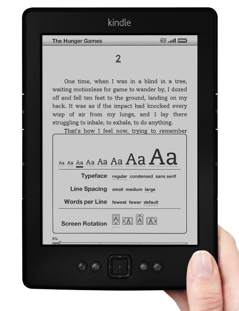 The kindle has 50 characters per line